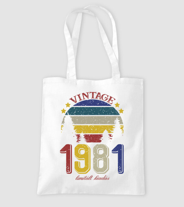 vintage_limitált kiadás 1981 minta fehér pólón