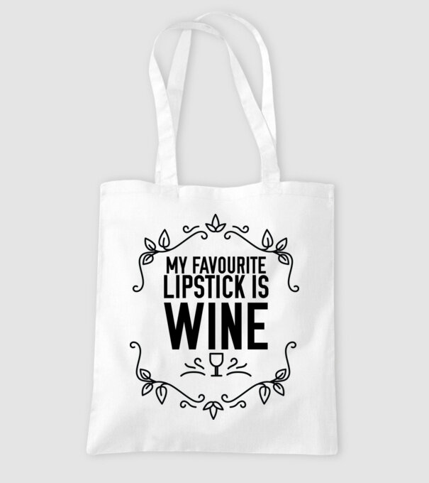 Wine tasting team Favourite lipsitck is wine minta fehér pólón