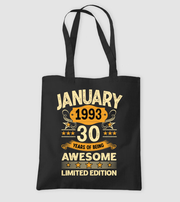 January 1993 30 years of being limited edition minta fekete pólón