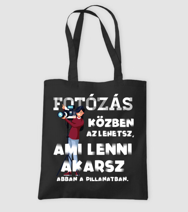 Az lehetsz ami lenni akarsz lght FÉNYKÉPÉSZ minta fekete pólón