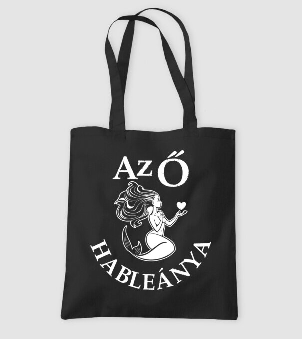 Az Ő hableánya minta fekete pólón