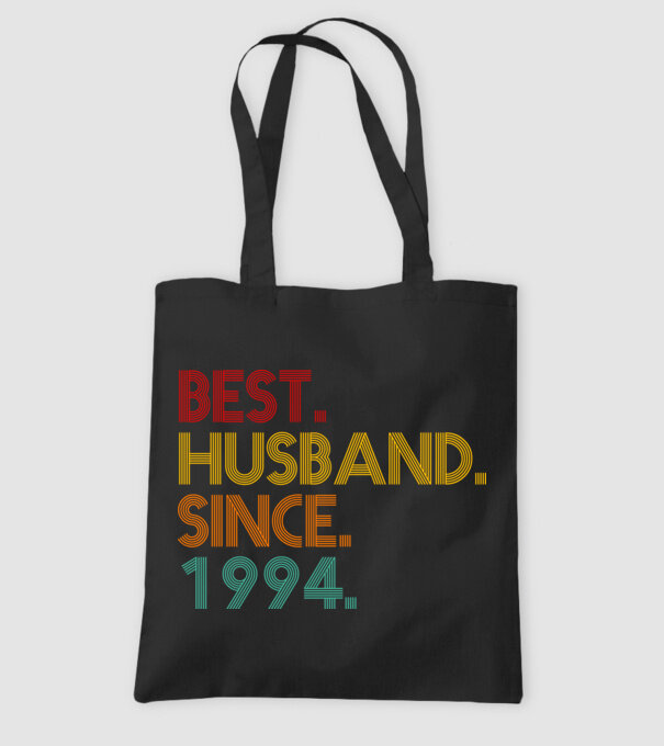 best husband since 1994 retro minta fekete pólón