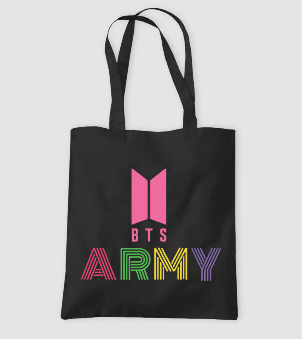BTS ARMY minta fekete pólón