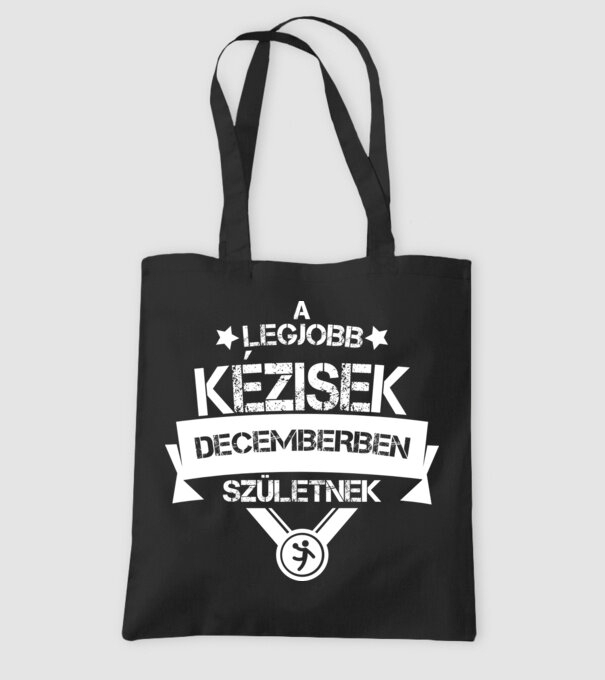 Csillagos legjobb szülinapos kézisek DECEMBER minta fekete pólón