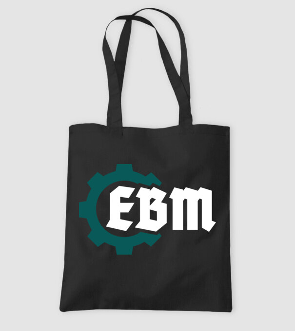 EBM minta fekete pólón