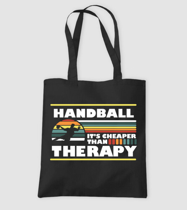Handball therapy minta fekete pólón