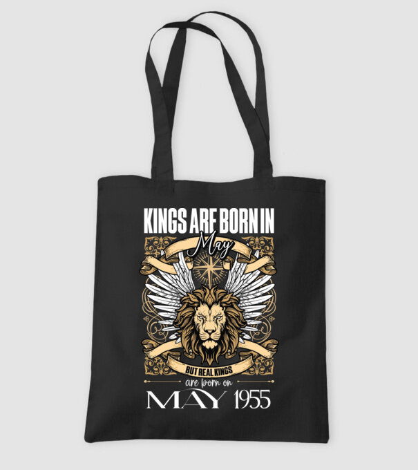 KINGS ARE BORN 1955 - MÁJUS minta fekete pólón