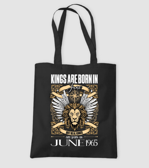 KINGS ARE BORN 1965 - JÚNIUS minta fekete pólón