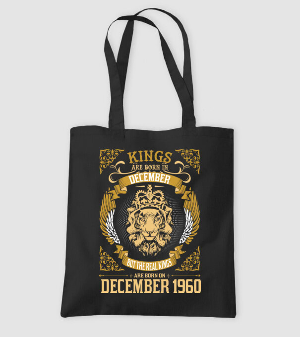 Oroszlános szülinapos 1960 DECEMBER minta fekete pólón