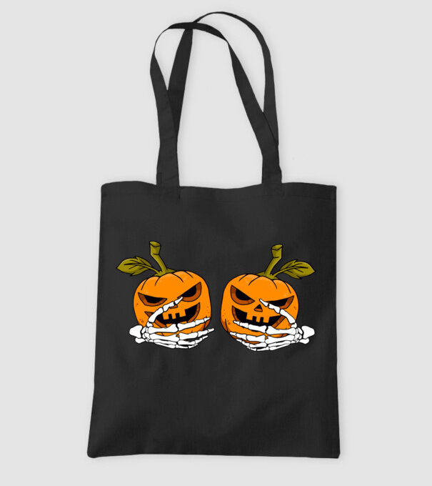 Pumpkin titts minta fekete pólón