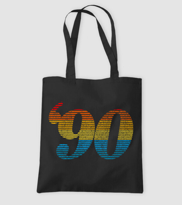 Retro születésnap 1990 minta fekete pólón