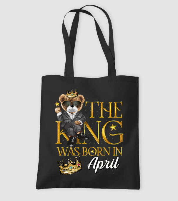 The king was born int APRIL minta fekete pólón