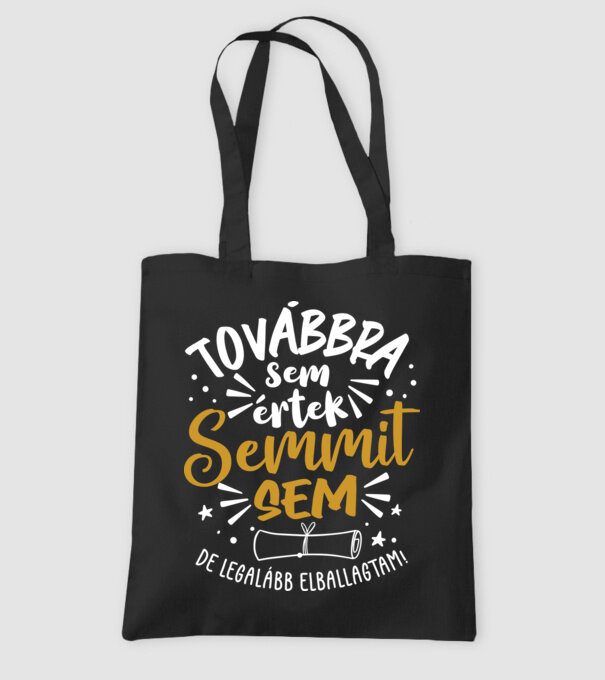 Továbbra sem értek semmit minta fekete pólón