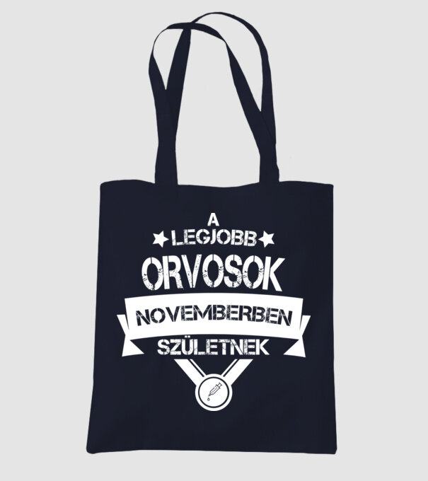 A legjobb orvosok novemberben születnek minta sötétkék pólón