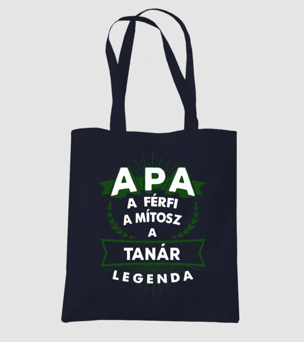 APA a férfi a mítosz a legenda...TANÁR minta sötétkék pólón