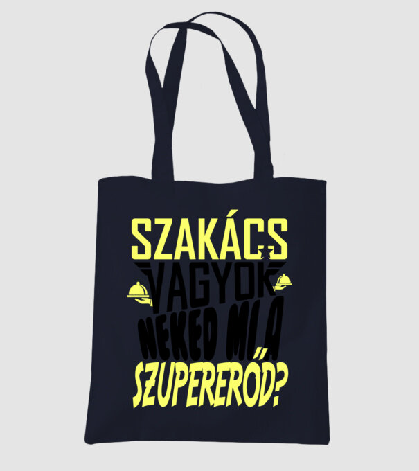 Szuperhős szakács minta sötétkék pólón