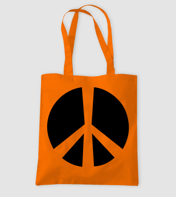 peace 2 minta narancssárga pólón