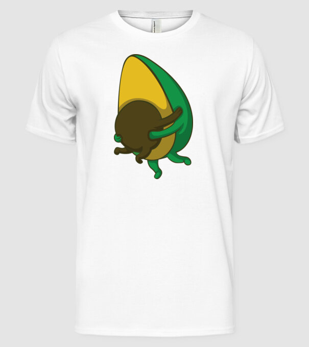 Avocado minta fehér pólón