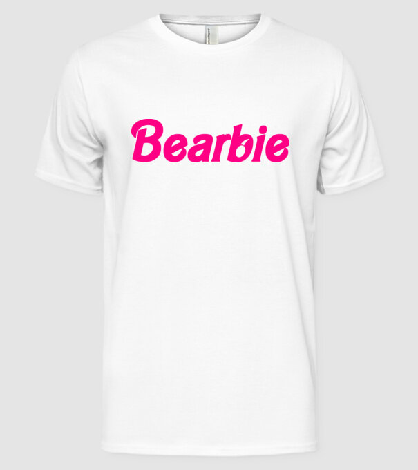 Bearbie minta fehér pólón