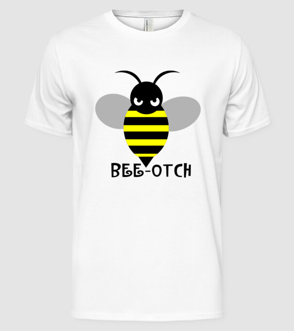 BEE-OTCH minta fehér pólón
