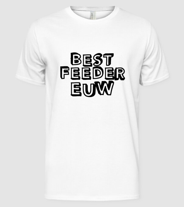 Best feeder minta fehér pólón