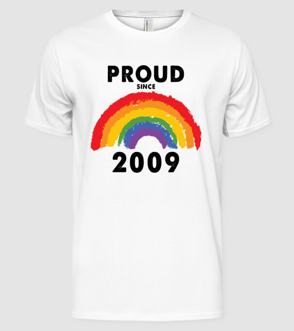 Proud since 2009 minta fehér pólón