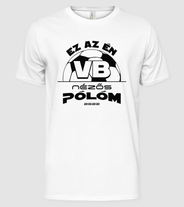 Vb nézős póló minta fehér pólón