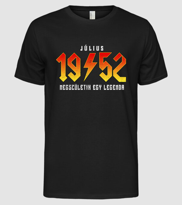 1952 Július megszületik egy legenda minta fekete pólón