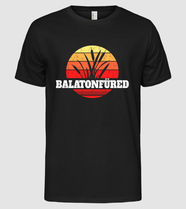 Balatonfüred naplemente minta fekete pólón
