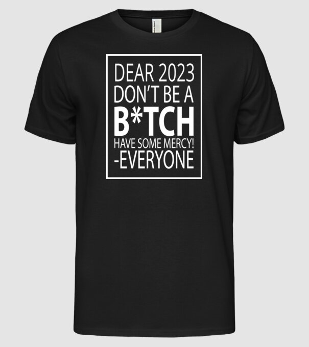 Dear 2023 minta fekete pólón
