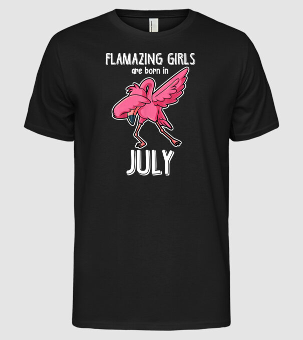 flamazing girls are born in july minta fekete pólón