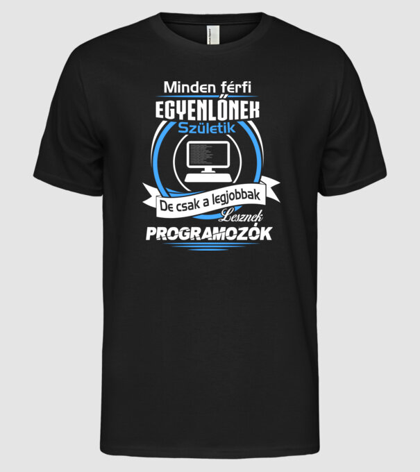 Legjobbak a programozók minta fekete pólón