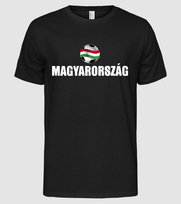 Magyarország szurkolói póló minta fekete pólón