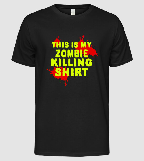  zombie killing shirt_4240 minta fekete pólón