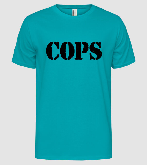 COPS minta türkiz pólón