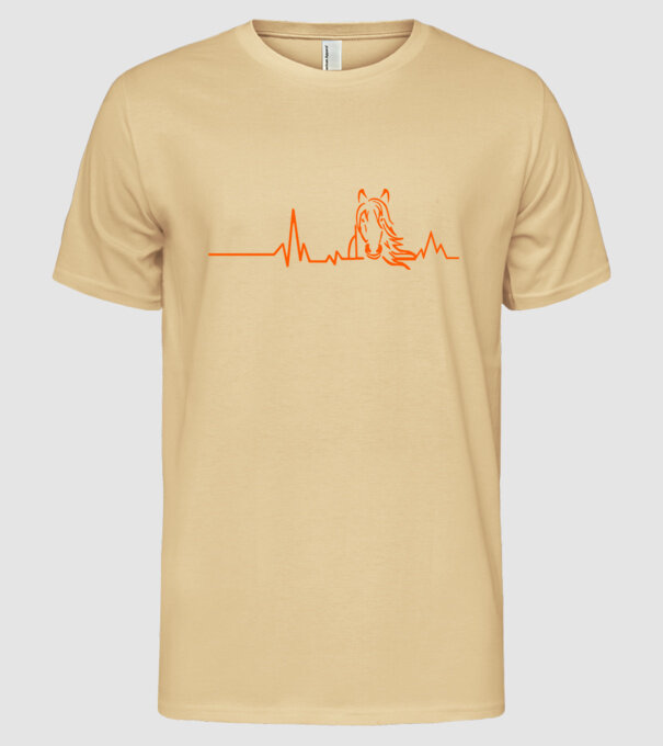 lovas heartbeat minta homokszín pólón
