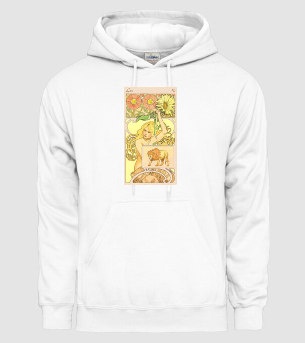 Tarot Horoszkóp OROSZLÁN minta fehér pólón