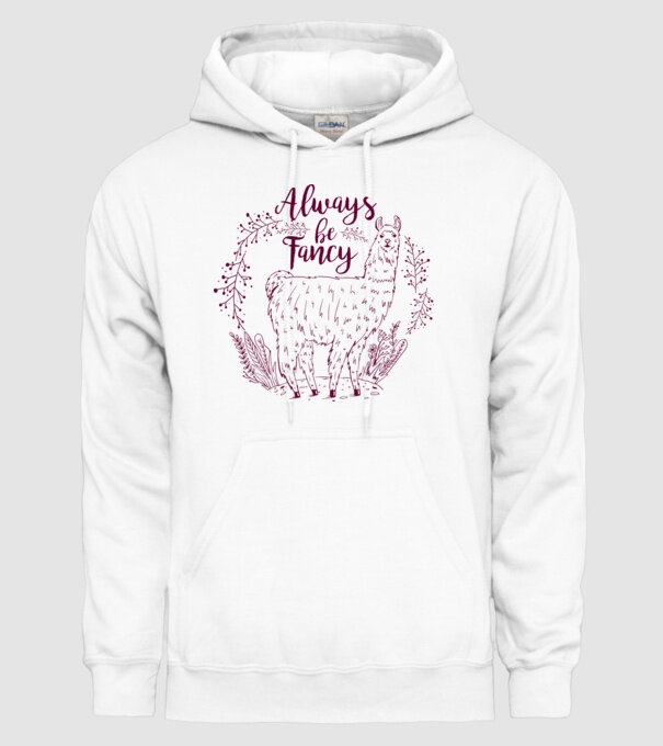 Always be fancy minta fehér pólón
