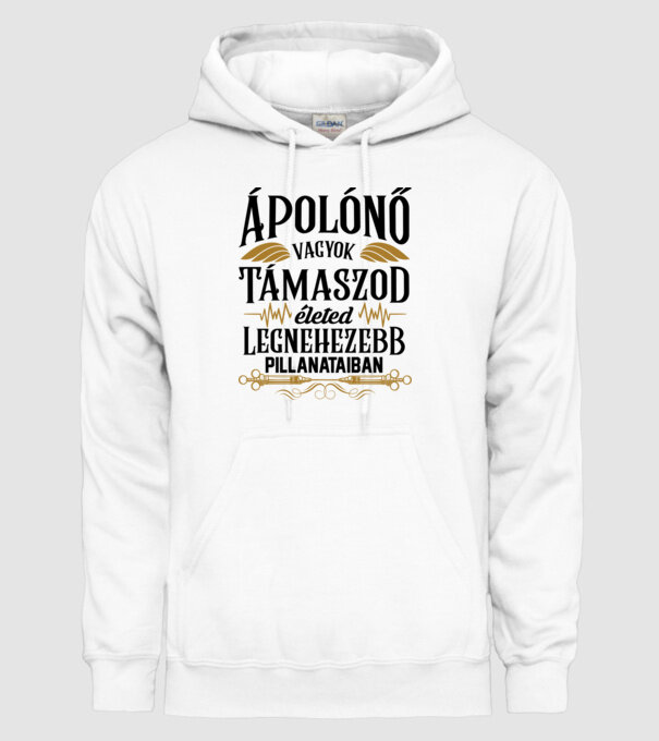 Ápolónő támaszod minta fehér pólón