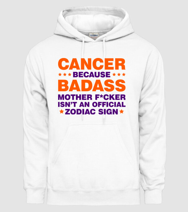Badass zodiac CANCER minta fehér pólón