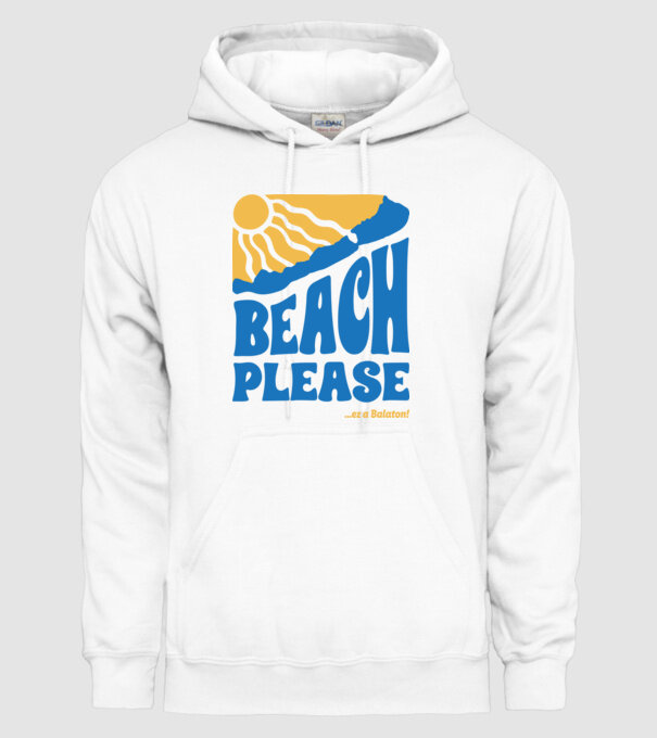 Beach Please, ez a Balaton! minta fehér pólón
