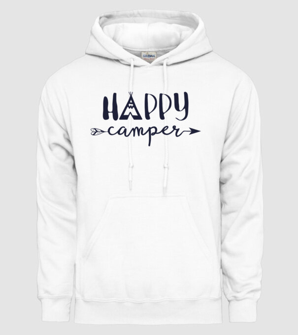 Camper tepee minta fehér pólón