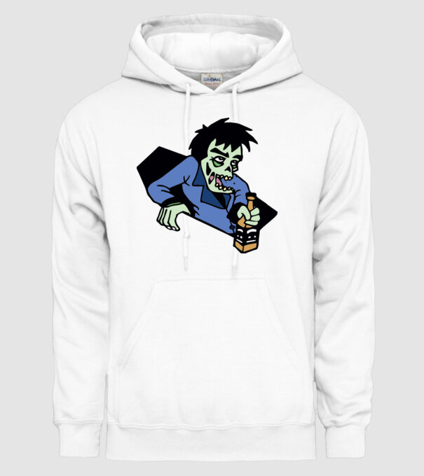 Drunk Zombie minta fehér pólón