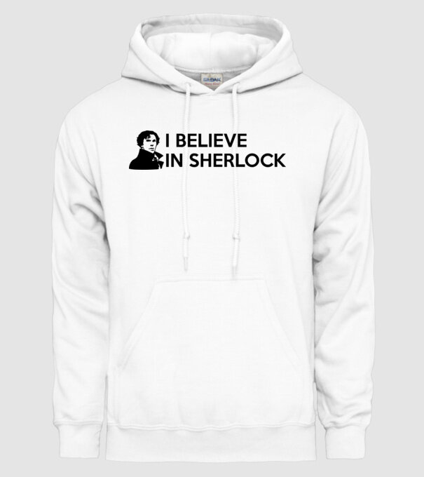 I believe in Sherlock minta fehér pólón
