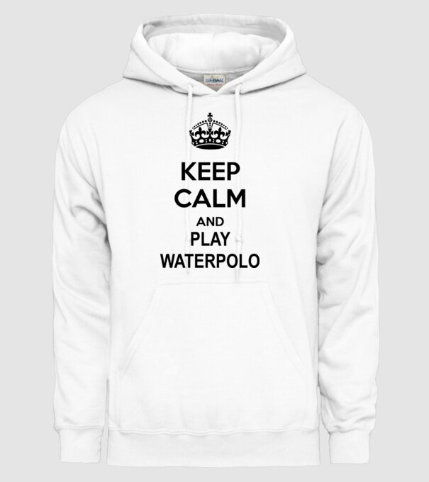 Keep Calm and play waterpolo minta fehér pólón