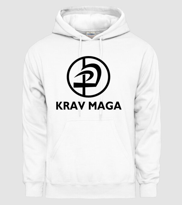 Kravmaga minta fehér pólón