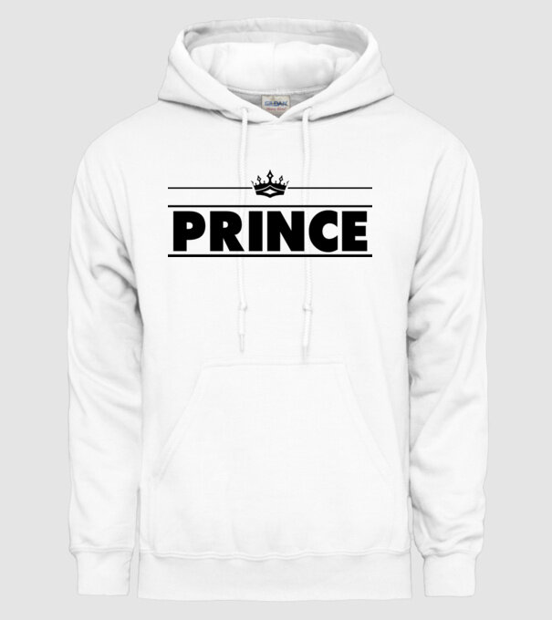 Prince minta fehér pólón