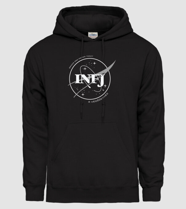 16 Személyiségtipus NASA INFJ A VÉDŐÜGYVÉD minta fekete pólón
