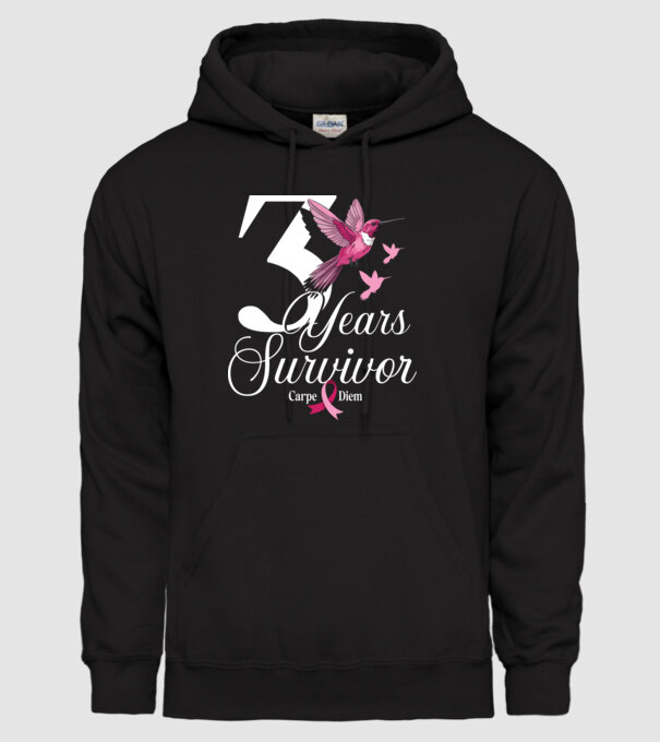 3 years survivor minta fekete pólón