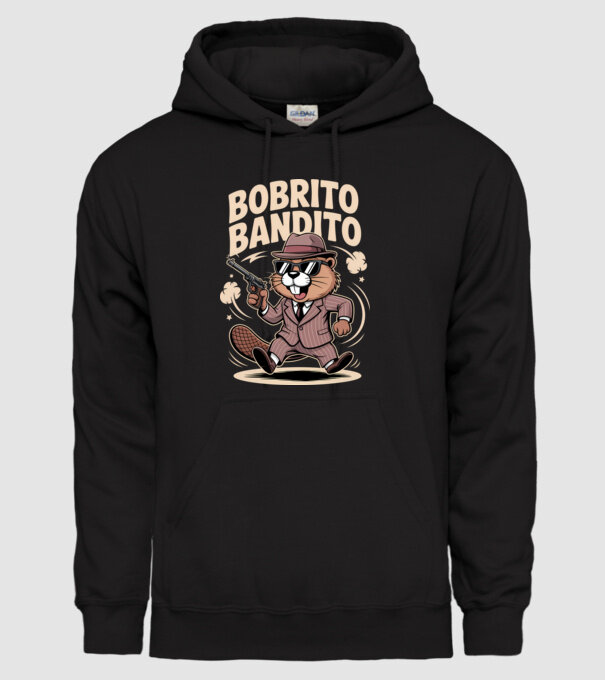 Bobrito Bandito minta fekete pólón